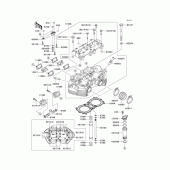 Схема вузла: Головка циліндра для Kawasaki EJ650 W650