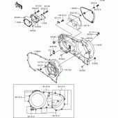 Схема вузла: Right engine cover(s)(vn1500-g2) для Kawasaki VN1500 VN1500 Classic Tourer
