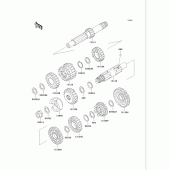 Схема узла: Трансмиссия для Kawasaki VN750 Vulcan 750