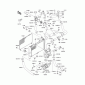 Схема узла: Радиатор (1/2) для Kawasaki ZX600 Ninja ZX-6