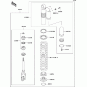 Схема вузла: Задній амортизатор для Kawasaki KX500
