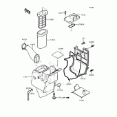 Схема узла: Воздушный фильтр для Kawasaki KMX80 KSR-II