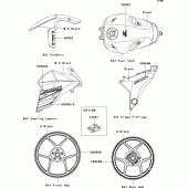 Схема узла: Decals(green) для Kawasaki ZR800 Z800 ABS