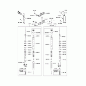 Схема узла: Вилка передней оси для Kawasaki KLX250 KLX250S