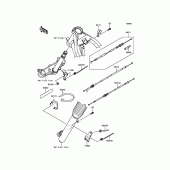 Схема вузла: Троси для Kawasaki KLX125 KLX125