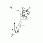 Схема вузла: Передній гальмівний циліндр Kawasaki EX650 ER-6F ABS