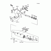 Схема вузла: Вихлопна система для Kawasaki KMX125