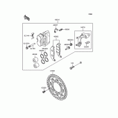Схема вузла: Переднє гальмо для Kawasaki KLX300R