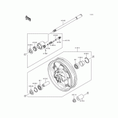 Схема вузла: Front wheel для Kawasaki VN1500 Vulcan 1500 Nomad Fi