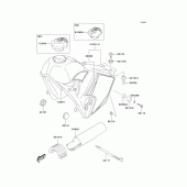 Схема вузла: Fuel tank(klx400-a1) для Kawasaki KLX400 KLX400SR