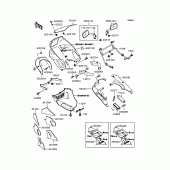 Схема узла: Обтекатель (ZX400-K3) для Kawasaki ZX400 ZZR400