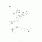 Схема узла: Переключатель передач для Kawasaki KL650 KLR650