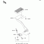Схема вузла: Лапка гальма для Kawasaki VN1500 VN1500 Drifter