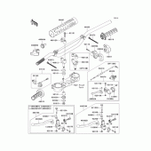 Схема вузла: Кермо (1/2) для Kawasaki KX250/ KX252 KX250F