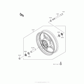 Схема узла: Переднее колесо для Kawasaki ER650 Z650