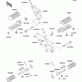 Схема вузла: Підніжки для Kawasaki VN800 Vulcan 800 Classic