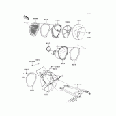 Схема узла: Воздушный фильтр для Kawasaki KX450 KX450F