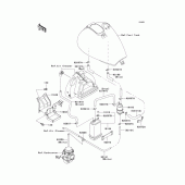 Схема вузла: Fuel evaporative system(c6f/c7f)(ca) для Kawasaki EN500 Vulcan 500 LTD