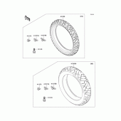 Схема узла: Колеса (Шины) для Kawasaki EX250 Ninja 250
