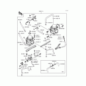 Схема узла: Карбюратор для Kawasaki EX250 Ninja 250