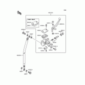 Схема вузла: Передній гальмівний циліндр для Kawasaki BN125 Eliminator