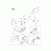 Схема вузла: Кермо для Kawasaki BJ250 Estrella