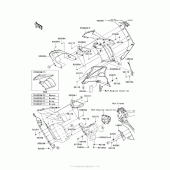 Схема вузла: Cowling (Center) для Kawasaki ZX1000 Ninja 1000 ABS