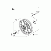 Схема вузла: Ступиця переднього колеса для Kawasaki ZR800 Z800 ABS