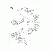Схема вузла: Поворотники для Kawasaki KL250 KL250 Super Sherpa