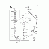 Схема вузла: Задній гальмівний циліндр Kawasaki EX400 EX-4