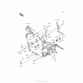 Схема вузла: Кріплення двигуна для Kawasaki VN1700 Vulcan 1700 Voyager ABS