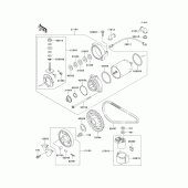 Схема вузла: Starter motor для Kawasaki EX500