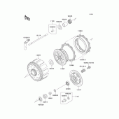 Схема вузла: Зчеплення для Kawasaki KX250/ KX252 KX250