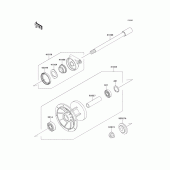 Схема вузла: Ступиця переднього колеса для Kawasaki KL650 KLR650