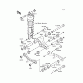 Схема узла: Задняя подвеска для Kawasaki ZX1100 GPZ1100