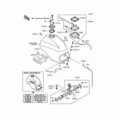 Схема узла: Топливный бак для Kawasaki ZX900 GPZ900R