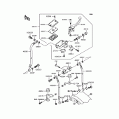 Схема узла: Передний тормозной цилиндр для Kawasaki ZR1200 ZRX1200S