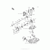 Схема узла: Масляный насос & Масляный фильтр для Kawasaki ZX1000 Ninja ZX-10R