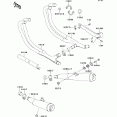 Схема вузла: Вихлопна система для Kawasaki ZR1100 Zephyr 1100RS