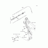 Схема вузла: Троси для Kawasaki KX250/ KX252 KX250F