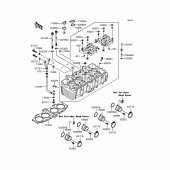 Схема вузла: Головка циліндра для Kawasaki ZR400 ZRX