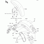 Схема вузла: Крило для Kawasaki VN1600 VN1600 Mean Streak