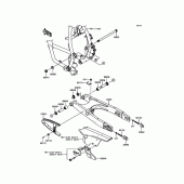 Схема узла: Задний рычаг (Маятник) для Kawasaki KL650 KLR650