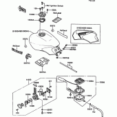 Схема вузла: Паливний бак(1/2) для Kawasaki ZG1000 1000GTR