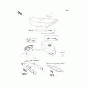 Схема вузла: Інформаційні наклейки для Kawasaki ZX600 ZZ-R600