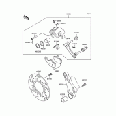Схема вузла: Заднє гальмо для Kawasaki ZR400 Zephyr X