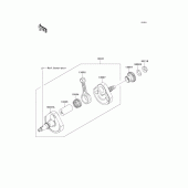 Схема узла: Коленчатый вал для Kawasaki KX250/ KX252 KX250F