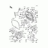 Схема вузла: Кришка двигуна для Kawasaki KL250 KL250 Super Sherpa