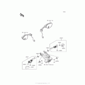 Схема узла: Поворотники для Kawasaki ZX1000 Ninja ZX-10R
