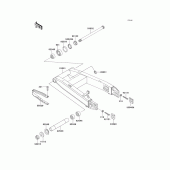 Схема узла: Задний рычаг (Маятник) для Kawasaki ZX600 Ninja ZX-6R